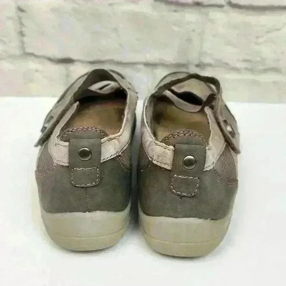 Earth Origins Brown Suede Slip On Mary Jane Loafers Sz 8N